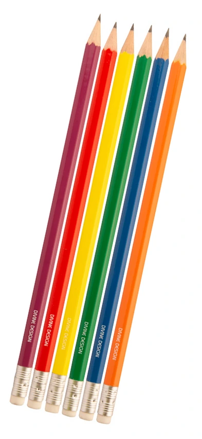 Lápices de grafito premium Rainbow con goma blanca, referencia DD RAINBOW