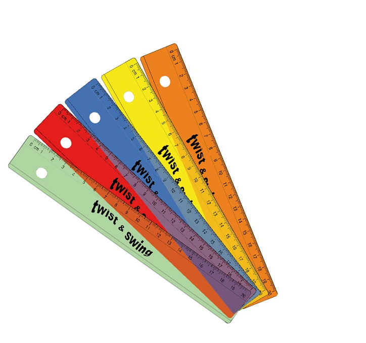 Regla flexible de 20 cm en colores surtidos